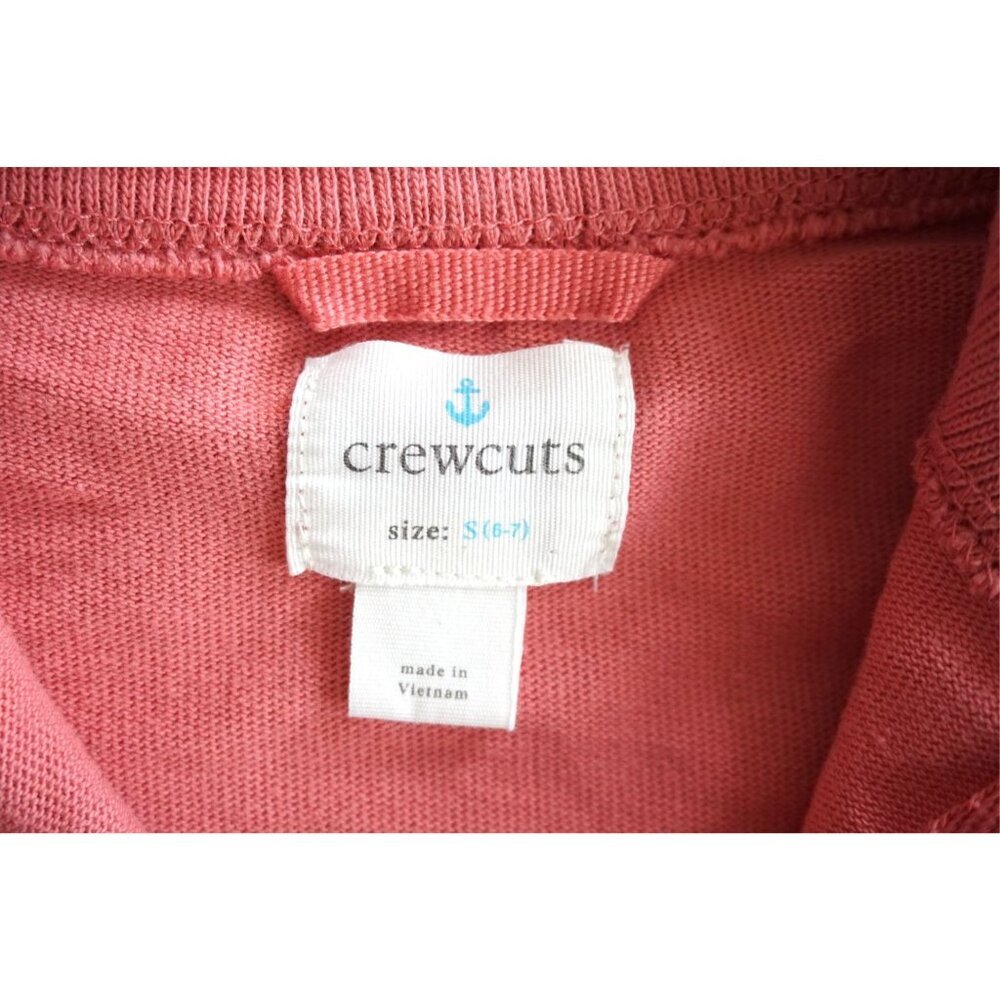 Crewcuts Orange Long Sleeve Half Zip Cotton Popover Sweatshirt - Size S (6-7) - Picture 4 of 9